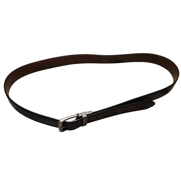 Genuine Dickies Men's 2 in 1 Reversible Black to Brown Leather Belt Size 50-52 - Picture 4 of 7